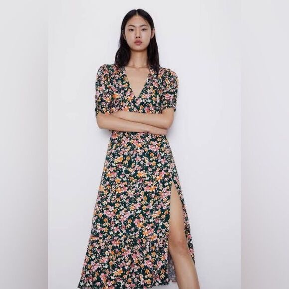 Zara | Floral MIDI Dress - Picture 1 of 10